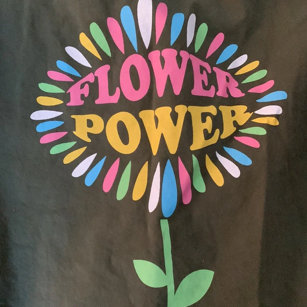 Tiny Whales Flower Power Button Up Shirt. - Picture 6 of 6